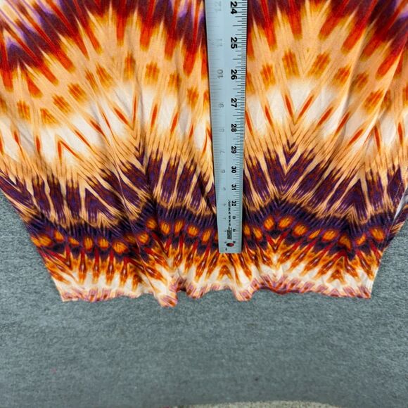 A New Approach Skirt Women S Small Orange Striped Maxi Long Rayon Mid Rise - Picture 4 of 7